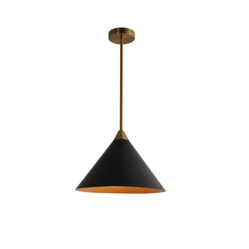 Paris One Light Pendant in Beaufort brass & matte black (508|KPN0124-1MB)