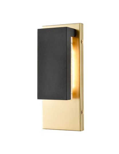 Campagna LED Outdoor Wall Sconce in Brass / Charcoal Black (508|KDW0407S-E)