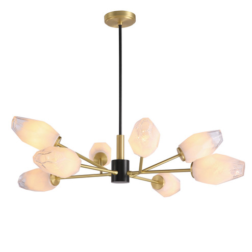 Glacier Eight Light Chandelier in Louise Brass (508|KCH0114-8NB)