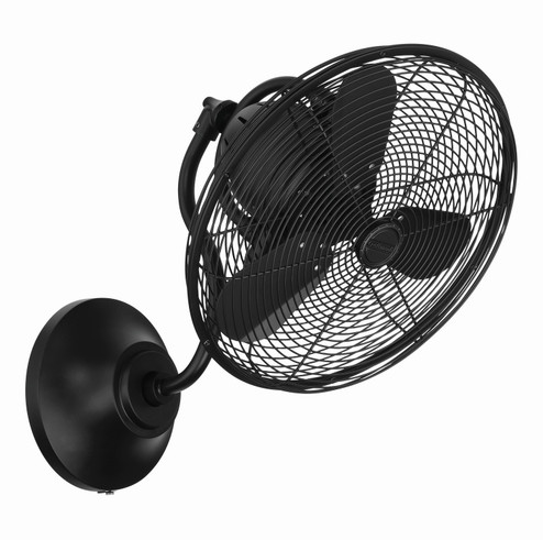 Bellows I Hard-wired Indoor/Outdoor 14''Wall Fan in Flat Black (46|BW116FB3-HW)