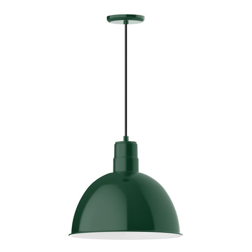 Deep Bowl One Light Pendant in Forest Green (518|PEB117-42-C25)