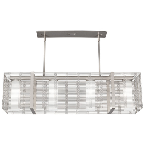 Downtown Mesh LED Linear Suspension in Beige Silver (404|PLB0020-45-BS-F-001-L1)