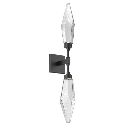 Rock Crystal LED Wall Sconce in Matte Black (404|IDB0050-02-MB-CC-L1)