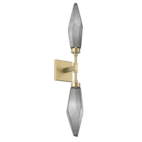 Rock Crystal LED Wall Sconce in Gilded Brass (404|IDB0050-02-GB-CS-L3)