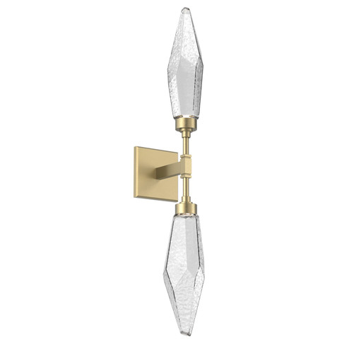 Rock Crystal LED Wall Sconce in Gilded Brass (404|IDB0050-02-GB-CC-L3)