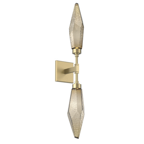 Rock Crystal LED Wall Sconce in Gilded Brass (404|IDB0050-02-GB-CB-L1)