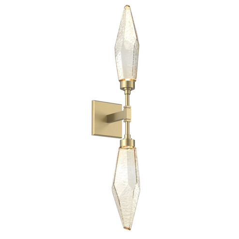 Rock Crystal LED Wall Sconce in Gilded Brass (404|IDB0050-02-GB-CA-L3)