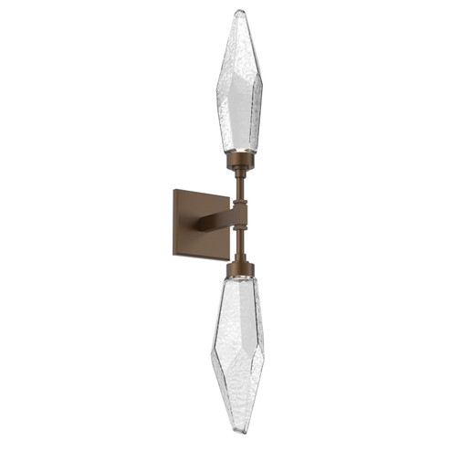 Rock Crystal LED Wall Sconce in Flat Bronze (404|IDB0050-02-FB-CC-L3)