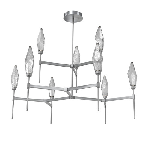 Rock Crystal LED Chandelier in Gunmetal (404|CHB0050-54-GM-CS-001-L1)