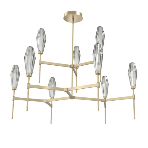 Aalto LED Chandelier in Gilded Brass (404|CHB0049-54-GB-RS-001-L3)