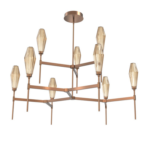 Aalto LED Chandelier in Burnished Bronze (404|CHB0049-54-BB-RB-001-L3)