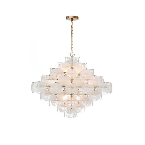 Jacobella 16 Light Chandelier in Warm Brass (374|H24104-16BS)