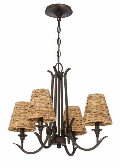 Kokomo Four Light Chandelier in Aged Bronze Brushed (46|58324-ABZ)