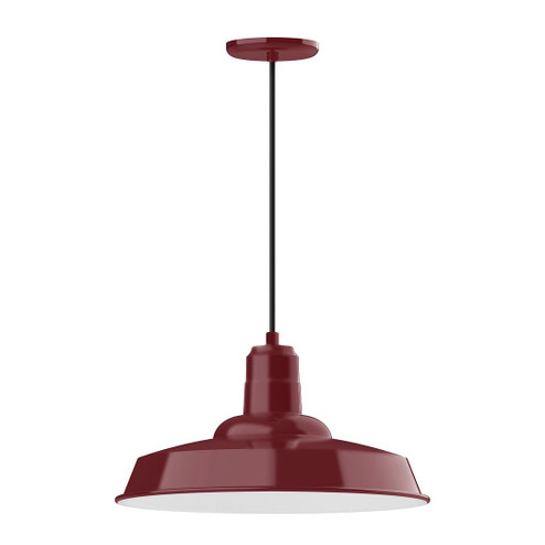 Warehouse One Light Pendant in Barn Red (518|PEB185-55-W18)