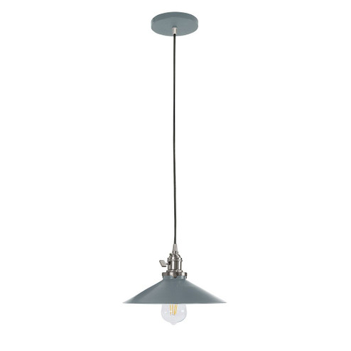 Uno One Light Pendant in Slate Gray with Brushed Nickel (518|PEB404-40-96-C27)