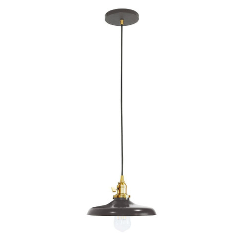 Uno One Light Pendant in Architectural Bronze with Brushed Brass (518|PEB401-51-91-C16)