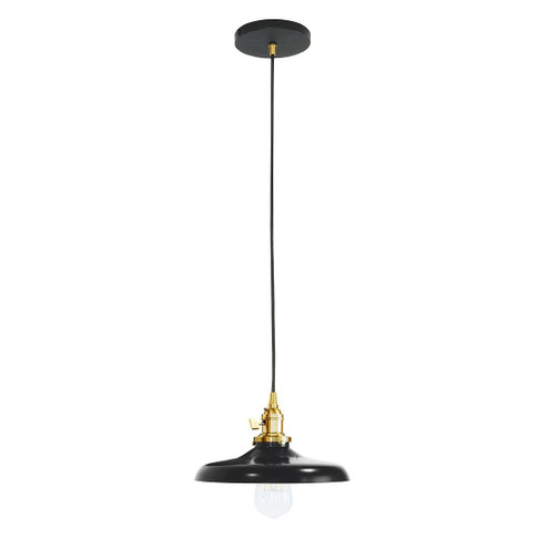 Uno One Light Pendant in Black with Brushed Brass (518|PEB401-41-91-C16)