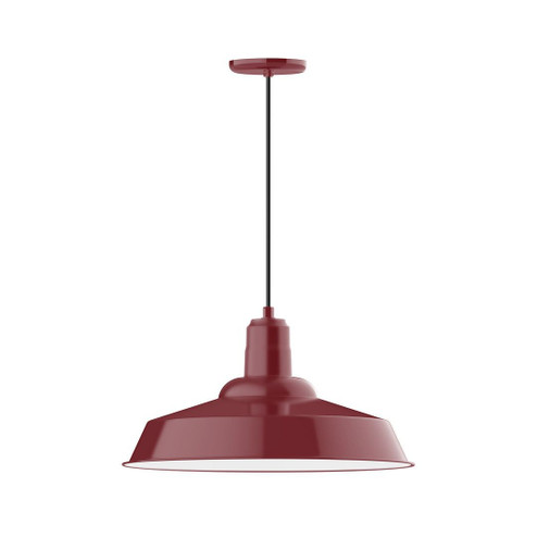 Warehouse One Light Pendant in Barn Red (518|PEB186-55-C24-W20)