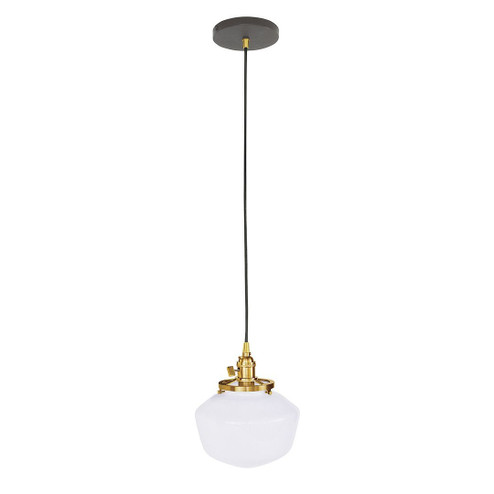 Uno One Light Pendant in Architectural Bronze with Brushed Brass (518|PEB413-51-91-C27)