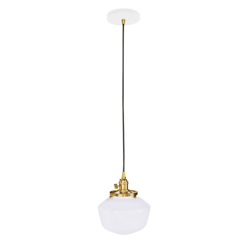 Uno One Light Pendant in White with Brushed Brass (518|PEB413-44-91-C27)