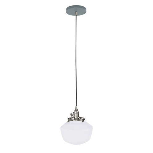 Uno One Light Pendant in Slate Gray with Brushed Nickel (518|PEB413-40-96-C16)