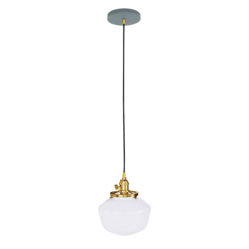 Uno One Light Pendant in Slate Gray with Brushed Brass (518|PEB413-40-91-C26)