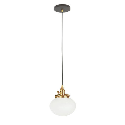 Uno One Light Pendant in Architectural Bronze with Brushed Brass (518|PEB411-51-91-C25)