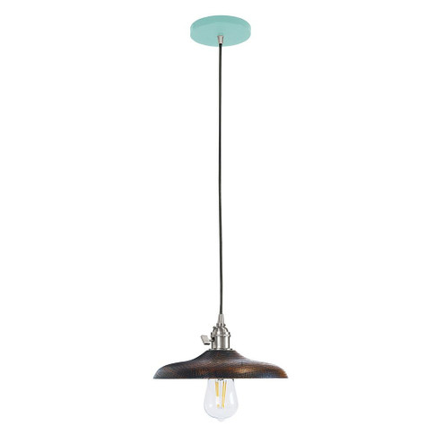 Uno One Light Pendant in Sea Green with Brushed Nickel (518|PEB410-48-96-C16)