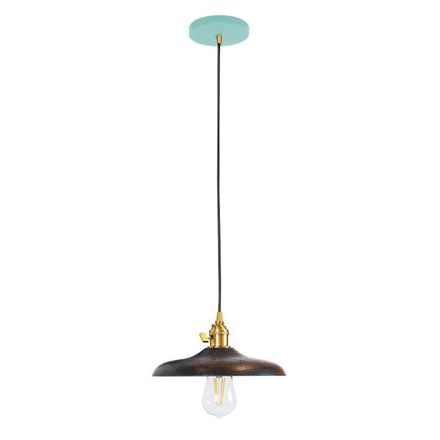 Uno One Light Pendant in Sea Green with Brushed Brass (518|PEB410-48-91-C27)