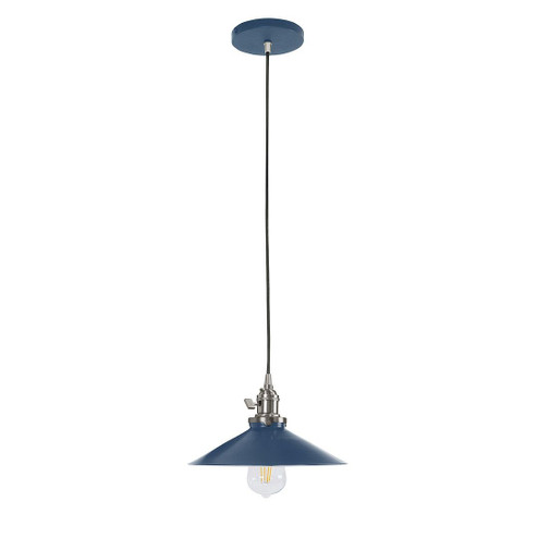 Uno One Light Pendant in Navy with Brushed Nickel (518|PEB404-50-96-C25)