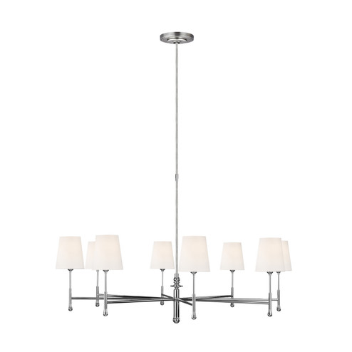 Capri Eight Light Chandelier in Polished Nickel (454|TC1028PN)