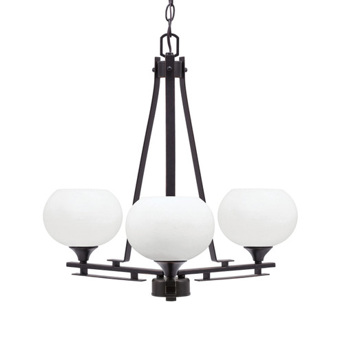 Uptowne Three Light Chandelier in Dark Granite (200|323-DG-212)