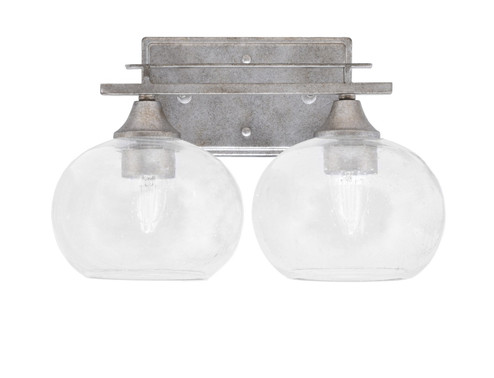 Uptowne Two Light Bathroom Lighting in Aged Silver (200|132-AS-202)