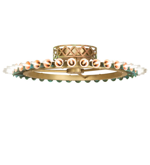 Coyle LED Semi-Flushmount in Verdigris,Natural Brass (57|274854)