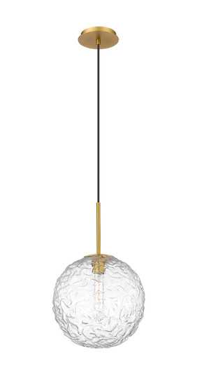 Barrington One Light Mini Pendant in Brushed Brass (405|321-1P-BB-G320-12CL-BB)