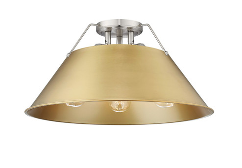 Orwell PW Three Light Flush Mount in Pewter (62|3306-3FM PW-BCB)