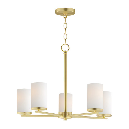 Lateral Five Light Pendant in Satin Brass (16|10286SWSBR)