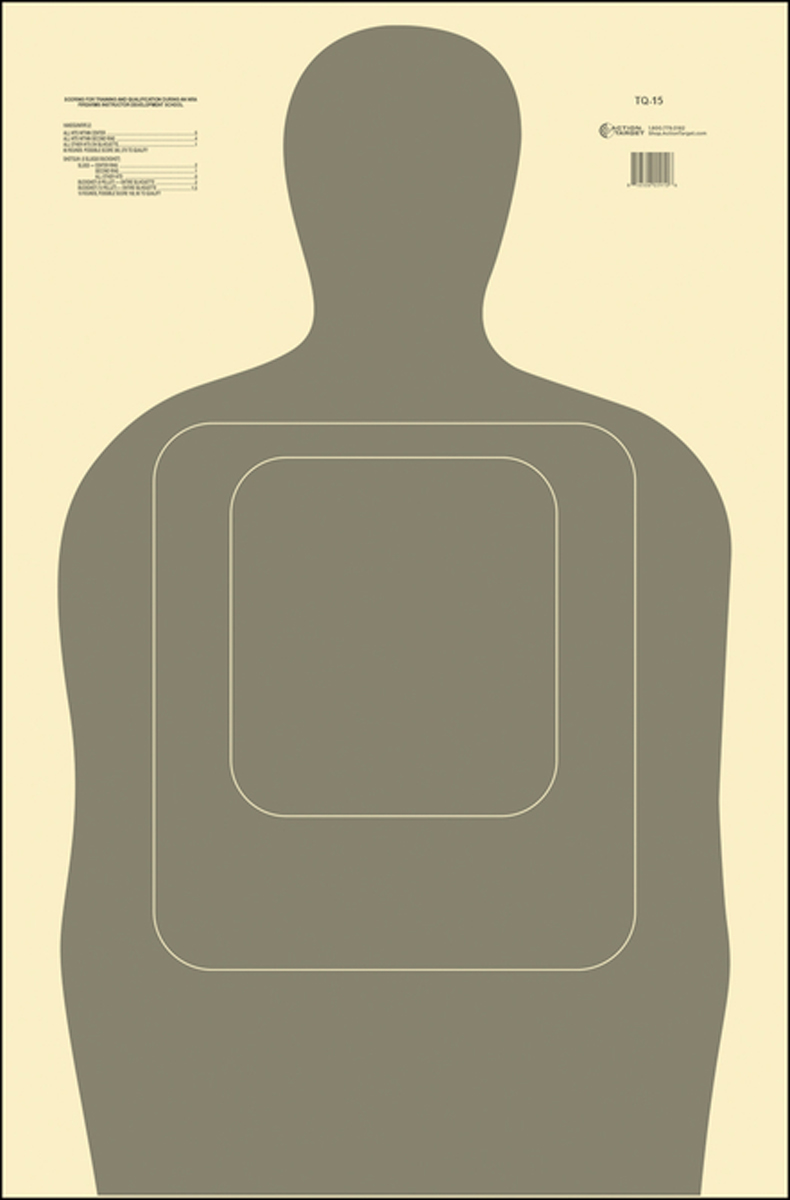 Action Target TQ15GRAY100 Qualification Standard Silhouette Paper ...