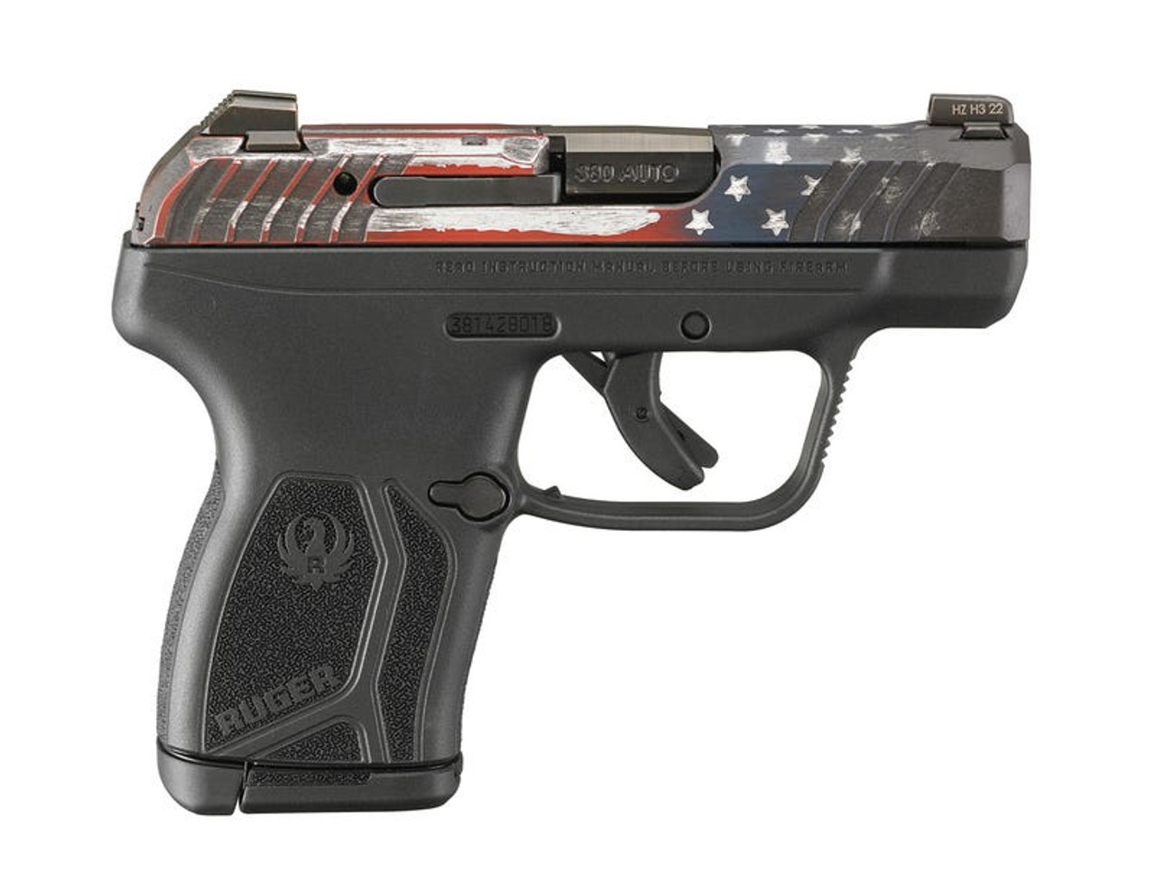 Ruger Lcp Max American Flag 380 Acp 28 Barrel 10 Rounds Tritium Front Sight Bucksnort 9292