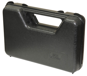 MTM Case-Gard 803R Single Handgun Case  made of Polypropylene w/ Black Finish Foam Padding Hinge & Latches 9" x 5.60" x 2" Interior Dimensions                                                          