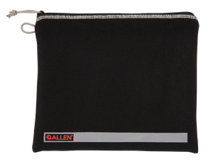 Allen 3630 Pistol Pouch Black Polyester w/Lockable Zippers, ID Label & Fleece Lining Holds Oversized Handgun 9" L x 11" W Interior Dimensions Allen 3630 Pistol Pouch Black Polyester w/Lockable Zippers, ID Label & Fleece Lining Holds Oversized Handgun 9" L x 11" W Interior Dimensions