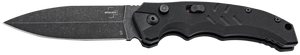 Boker 01BO796 Intention II  3.35" Folding Dagger Plain D2 Steel Blade Black G10 Handle                                                                                                                  