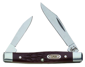 Case 00083 Pen Small 2"/1.47" Folding Clip/Pen Plain As-Ground Stainless Steel Blade Brown Jigged Synthetic Handle                                                                                      