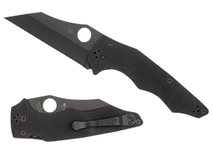 Spyderco C253GPBBK YoJumbo  3.98" Folding Wharncliffe Plain Black DLC CPM S30V SS Blade/Black Textured G10 Handle Includes Pocket Clip                                                                   Spyderco C253GPBBK YoJumbo  3.98" Folding Wharncliffe Plain Black DLC CPM S30V SS Blade/Black Textured G10 Handle Includes Pocket Clip
