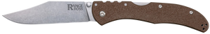 Cold Steel CS20KR9Z Range Boss Folding Clip Point Plain 4034 SS Blade 5.25" Flat Dark Earth Zy-Ex Handle Blister Pack Cold Steel CS20KR9Z Range Boss Folding Clip Point Plain 4034 SS Blade 5.25" Flat Dark Earth Zy-Ex Handle Blister Pack