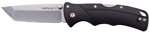 Cold Steel CSFLC3TSSZ Verdict  EDC 3" Tanto Plain Folding 4116 Krupp SS Blade, Black Textured GFN Handle                                                                                                