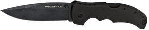 Cold Steel CS27TMC Recon 1 4" Folding Clip Point Plain Black Stonewashed CPM MagnaCut Steel Blade, Black Textured G10 Handle                                                                            