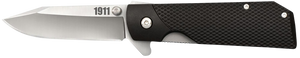 Cold Steel CS20NPJAAZ 1911  3" Folding Clip Point Plain 4034 SS Blade Black Textured Griv-Ex Handle Includes Pocket Clip                                                                                