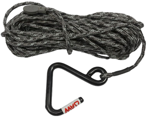 Hawk HWK-HA3032 Jaw Hook Hoist Rope Black 35' Long                                                                                                                                                      