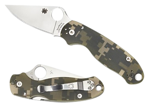 Spyderco C223GPCMO Para 3  2.95" Folding Plain Black DLC CPM S45VN SS Blade/Digital Camo Textured G10 Handle Includes Pocket Clip                                                                       